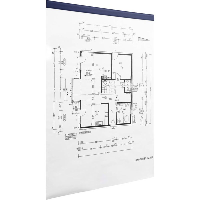 Foto van Durable magneetstrip durafix rail (b x h) 297 mm x 17 mm zelfklevend donkerblauw 5 stuks/pack 5 stuk(s) 470707