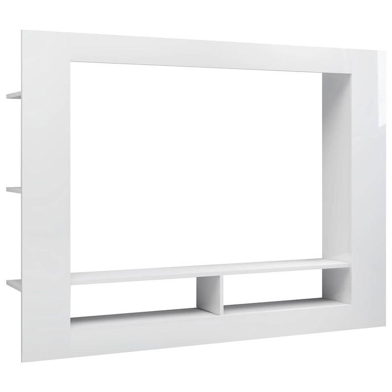 Foto van Vidaxl tv-meubel 152x22x113 cm spaanplaat hoogglans wit