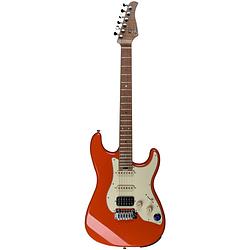 Foto van Mooer gtrs guitars professional 801 fiesta red intelligent guitar met gigbag