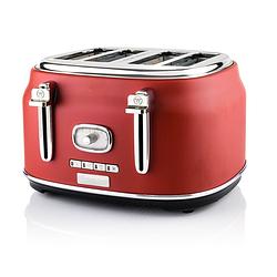 Foto van Westinghouse retro broodrooster - 4 slice toaster - rood