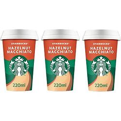 Foto van Starbucks chilled coffee hazelnut macchiato ijskoffie 3 x 220ml bij jumbo