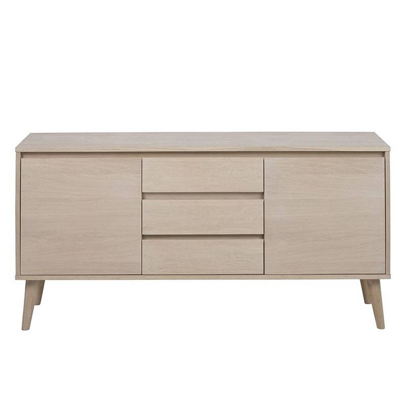 Foto van Naila dressoir eiken wit 150x40x75 cm.