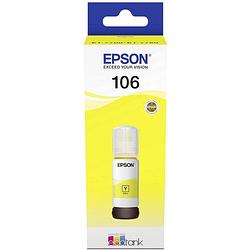 Foto van Epson inktfles 106, 70 ml, oem c13t00q440, geel