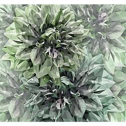 Foto van Komar emerald flowers vlies fotobehang 300x280cm 6-banen