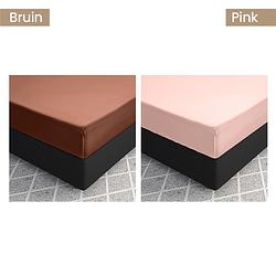 Foto van Primaviera deluxe hoeslaken satijn kleur: bruin, 90 x 220 cm