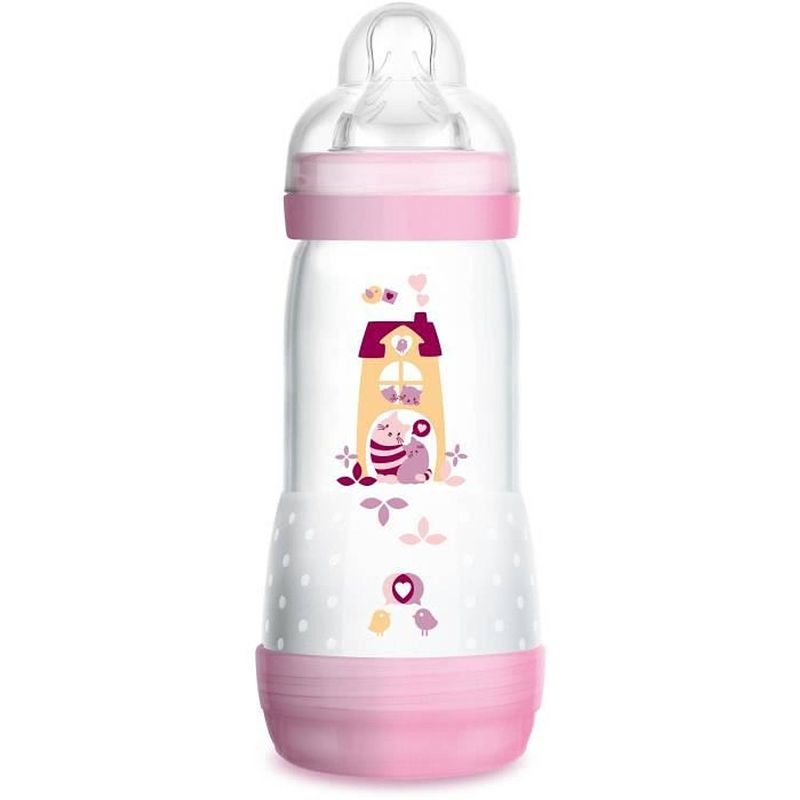 Foto van Mam anti-colic easy start-fles - 320 ml - 0 tot 6 maanden - speenstroom 3 - meisje