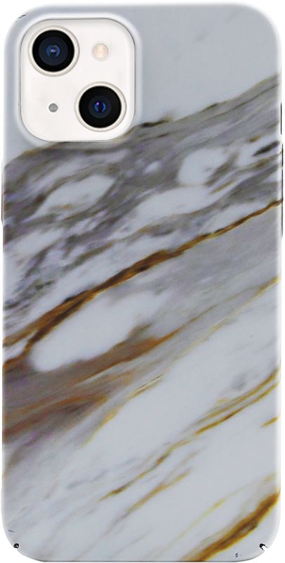 Foto van Bluebuilt white golden grey marble hard case apple iphone 13 back cover