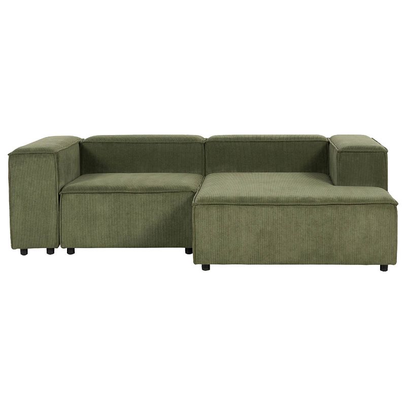 Foto van Beliani aprica - modulaire sofa-groen-corduroy