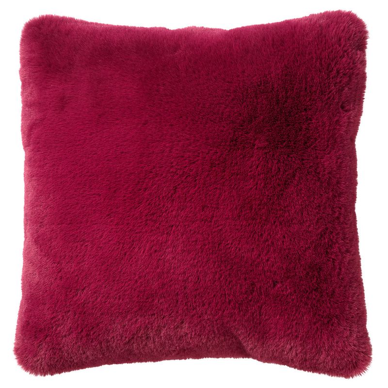 Foto van Dutch decor zaya - kussenhoes unikleur red plum 45x45 cm - roze - rood