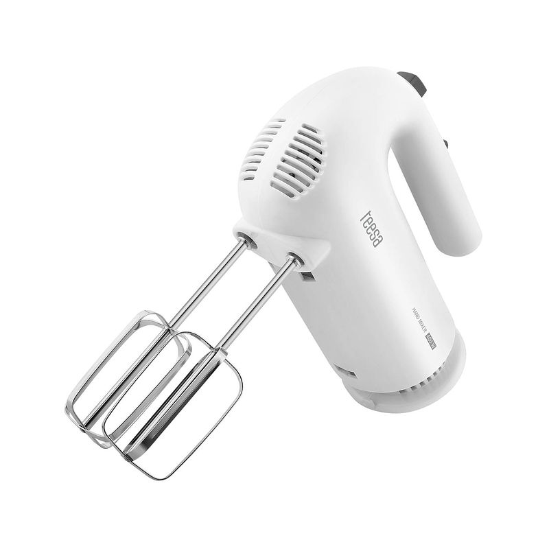 Foto van Teesa handmixer 400 watt inclusief deeghaken en garde wit tsa3536