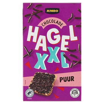 Foto van Jumbo chocolade hagel xxl puur 380g