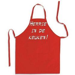 Foto van Herrie in de keuken! - luxe keukenschort met tekst - rood