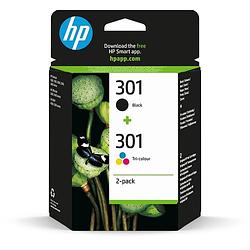 Foto van Hp cartridge 301 2-pack - instant ink (zwart + kleur)