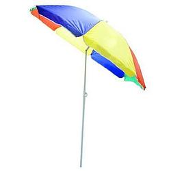 Foto van Luxe strand parasol - knikbaar - zonnescherm - strandparasol - uv werend - ø160 cm - bont