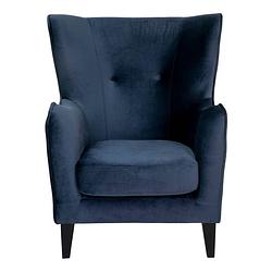 Foto van Campo fauteuil velours, donkerblauw.