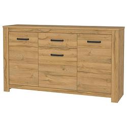 Foto van Havanna klassiek landelijk dressoir van laag eikenhout - l 161 cm