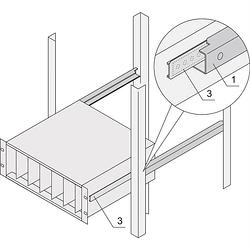 Foto van Schroff 24562457 19 inch rails voor patchkast