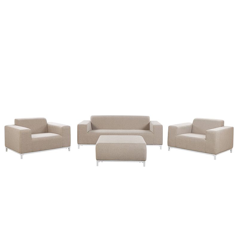 Foto van Beliani rovigo - loungeset-beige-polyester