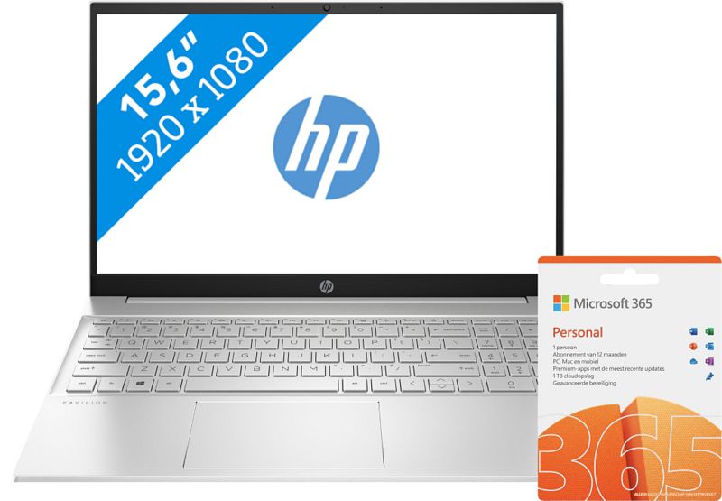 Foto van Hp pavilion 15-eh1915nd + 1 jaar office 365 personal