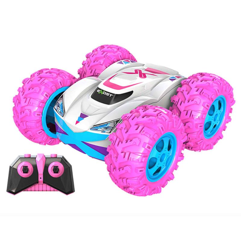 Foto van Exost stuntauto radiografisch bestuurbaar 360 cross ii roze