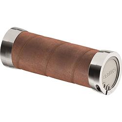 Foto van Brooks handvatten slender leather grips 100mm aged