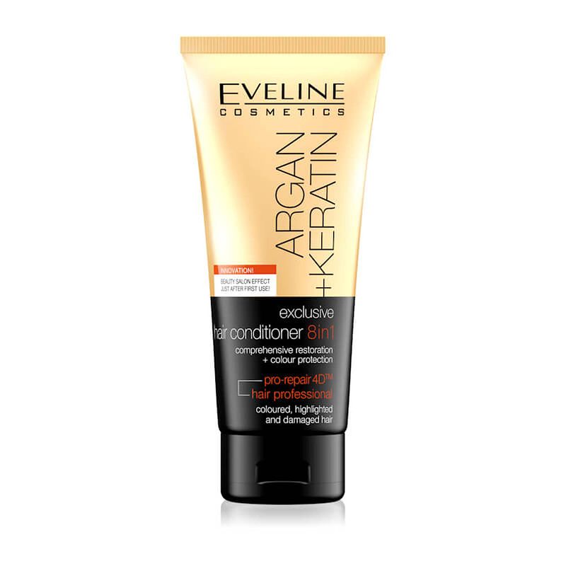 Foto van Eveline cosmetics exclusive hair conditioner 8in1 200ml.