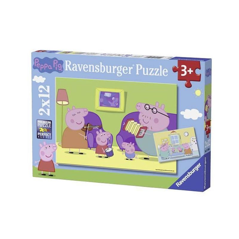 Foto van Peppa pig puzzle at home 2x12 stuks