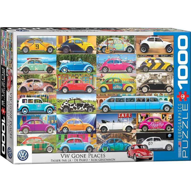 Foto van Eurographics puzzel vw gone places - 1000 stukjes