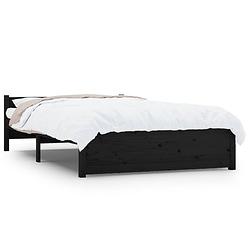 Foto van The living store houten bedframe - bedframes - 205.5 x 145.5 x 51 cm - zwart