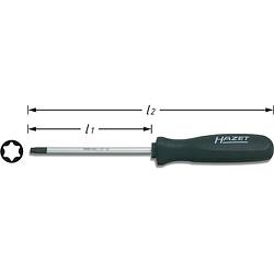 Foto van Hazet werkplaats torx-schroevendraaier grootte t 27 koplengte: 99 mm