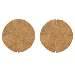 Foto van 2x stuks kokosinlegvel - voor hanging baskets met diameter 35 cm - plantenbakken