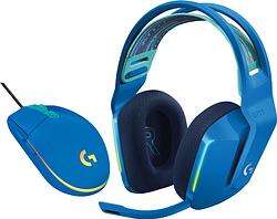 Foto van Logitech g733 lightspeed wireless gaming headset blauw + logitech g203 gaming mouse