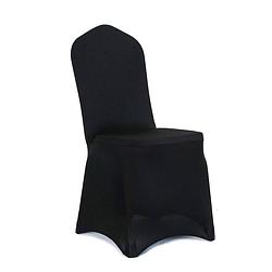 Foto van Stoelhoezen - 10 stuks - zwart - bescherm stijlvol je stoelen