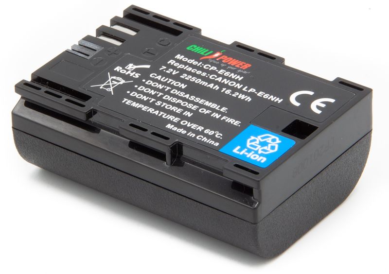 Foto van Chilipower lp-e6nh accu voor canon - 2250mah