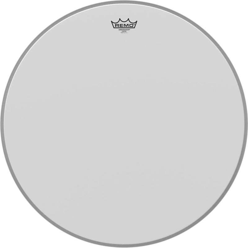 Foto van Remo br-1124-00 ambassador coated 24 inch bassdrumvel wit