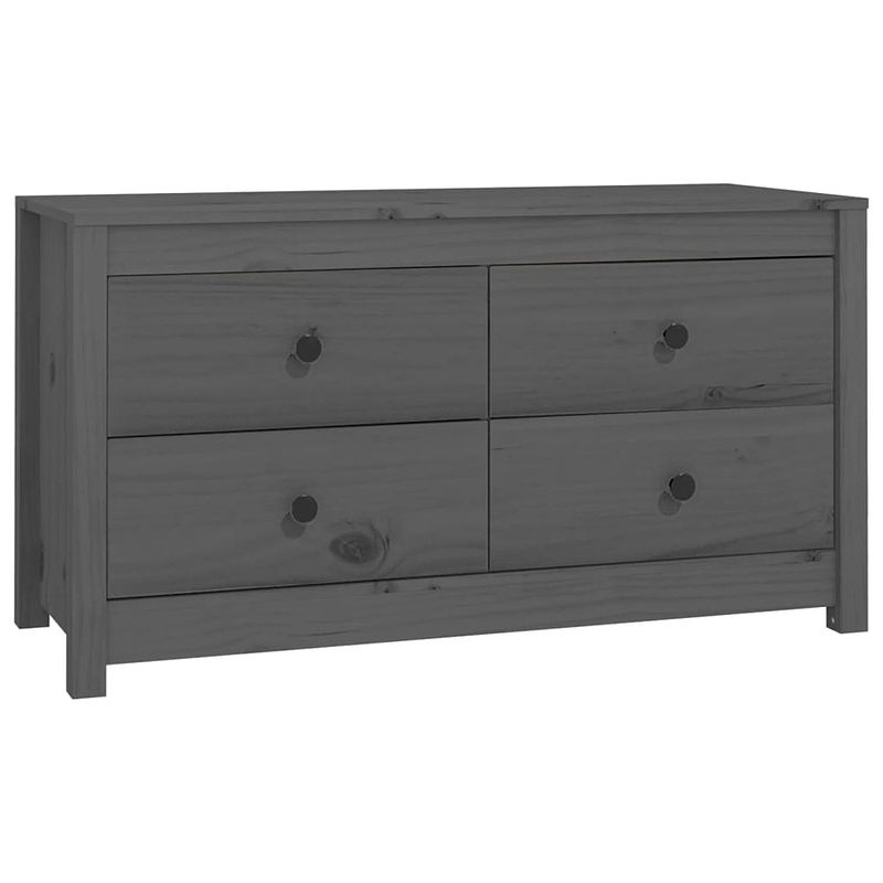 Foto van Vidaxl dressoir 100x40x54 cm massief grenenhout grijs