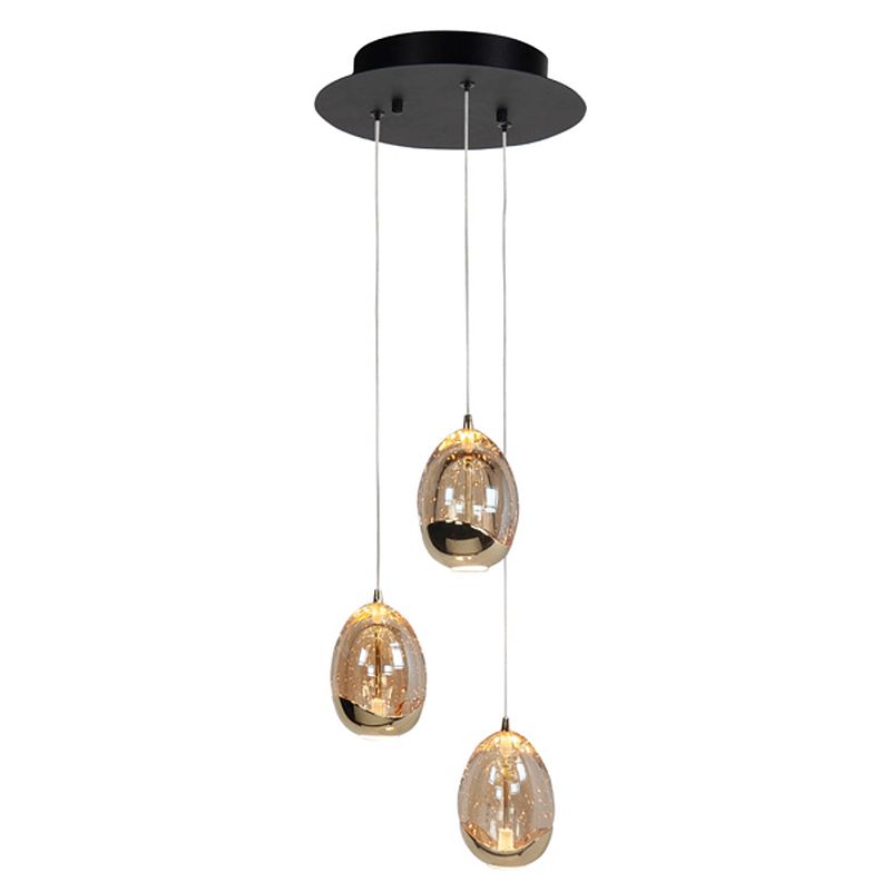 Foto van Infiori -ghlight - golden egg - hanglamp - led - 25 x 25 x 135cm - zwart