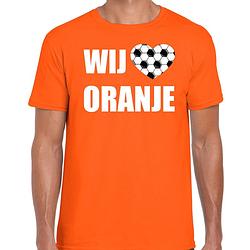 Foto van Oranje fan shirt / kleding holland wij houden van oranje ek/ wk voor heren l - feestshirts