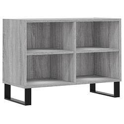 Foto van The living store tv-meubel - tv-kast - 69.5 x 30 x 50 cm - grijs sonoma eiken - bewerkt hout en ijzer