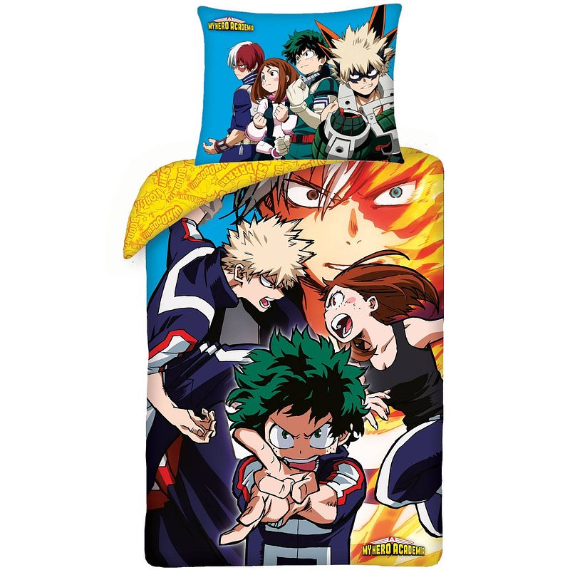 Foto van My hero academia dekbedovertrek team - eenpersoons - 140 x 200 cm - katoen