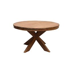 Foto van Livingfurn - eetkamertafel beek roud - spider leg - teakhout - 130 cm