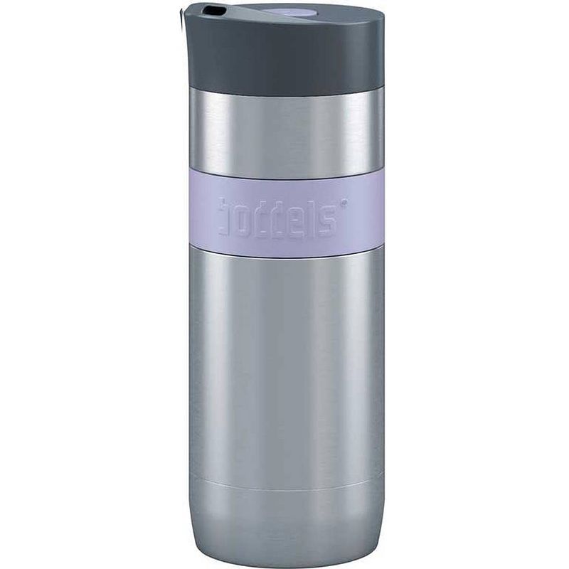 Foto van Boddels koffje koffie-to-go thermosbeker - 37 cl - rvs/lavendel