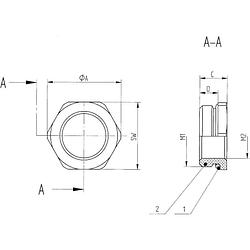 Foto van Lapp skindicht mr-m 6kt. 20x1,5/16x1,5 wartel reduceerring met o-ring m20 m16 messing natuur 50 stuk(s)