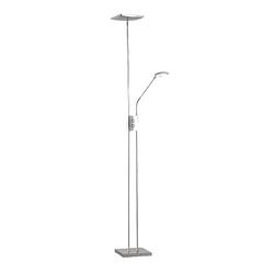 Foto van Trio vloerlamp luke led 185 cm staal 240/1200lm 3000k zilver