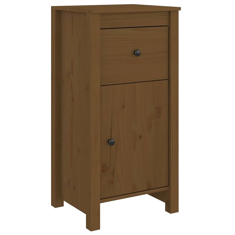 Foto van Vidaxl dressoir 40x35x80 cm massief grenenhout honingbruin