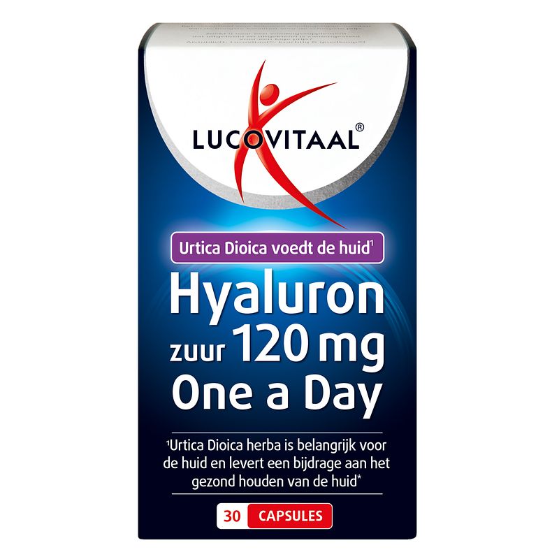 Foto van Lucovitaal hyaluronzuur droge huid 120mg capsules 30st