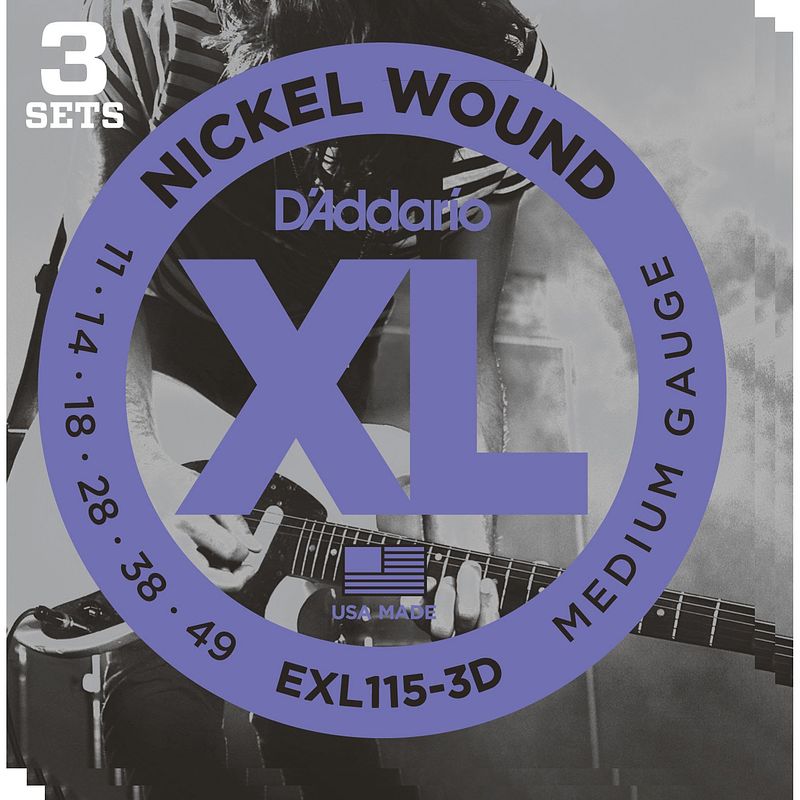 Foto van D'saddario exl115-3d snarenset voor elektrische gitaar (3 sets)