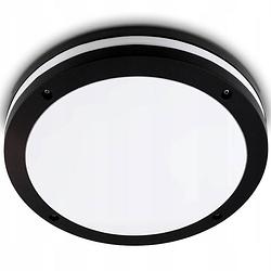 Foto van Led plafondlamp - badkamerlamp - prixa pauly - opbouw - rond - e27 fitting - mat zwart