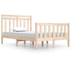 Foto van The living store bedframe grenenhout massief multiplex - 195.5 x 125.5 x 69.5 cm - onbehandeld