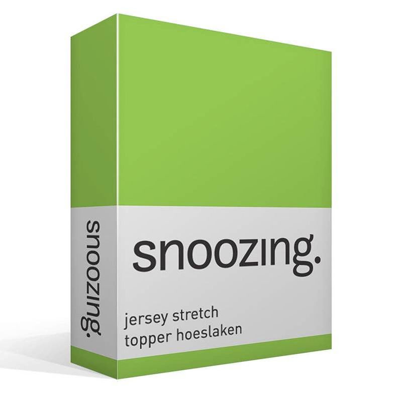 Foto van Snoozing stretch - topper - hoeslaken - 90/100x200/220/210 - lime